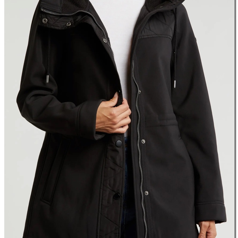 Lucky Brand Black Quilted Puffer Coat